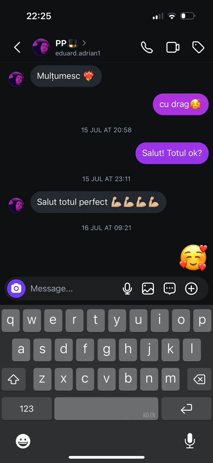 Recenzie de la un client pe Instagram